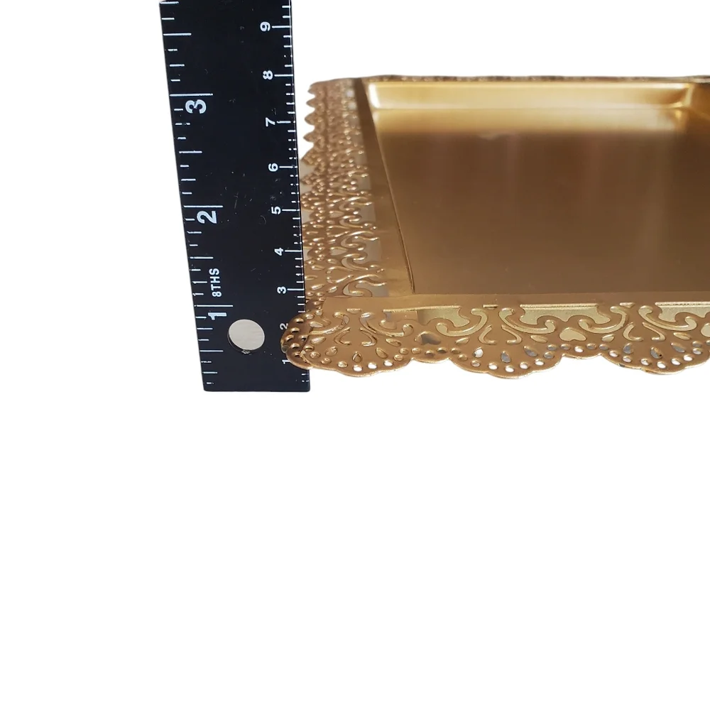 Metal Jewelry Trays 2 Piece Gold / Copper Color Organization